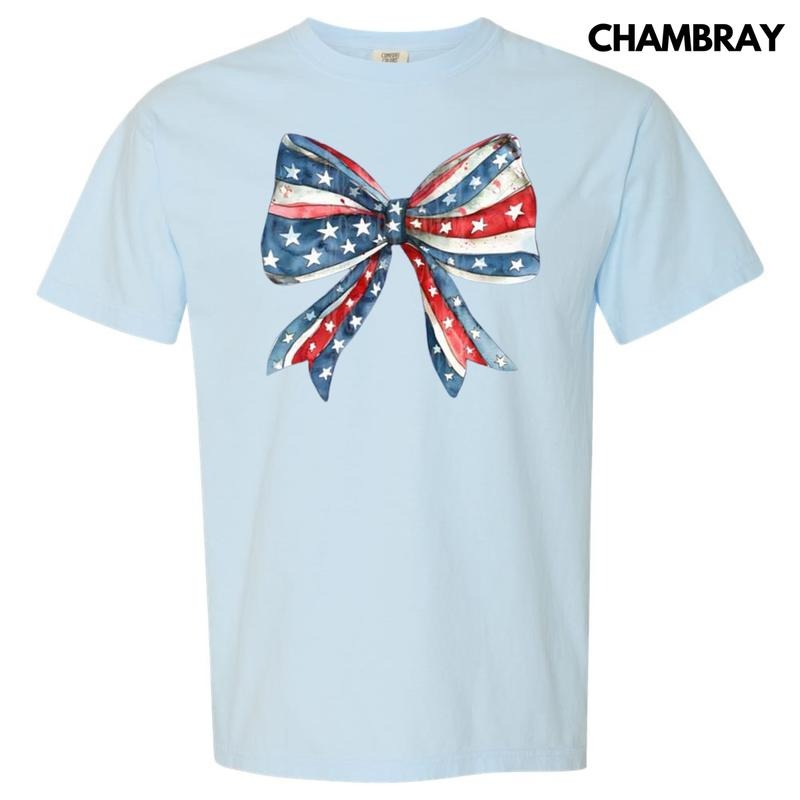 Coquette American Bow Comfort Colors T-Shirt Hoodie, Sweatshirt | DripVista.com