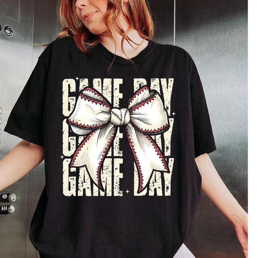 Coquette Baseball, Coquette Bow, Game day Shirt, Baseball Sport, Mom, Girly