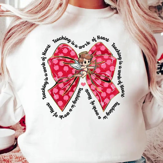 Coquette Bow Cupid Teacher Valentine Shirt, Cupid's Favorite Teacher Shirt, Teacher Valentines Day Gift, Love Teacher Shirt, Teacher Shirt