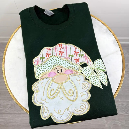 Coquette Bow Santa Sweatshirt