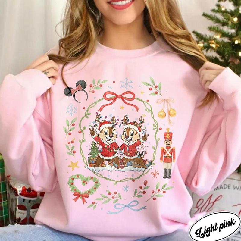 Coquette Chip Gunpla brand Dale Christmas Sweatshirt, Chip Swoosh Dale Christmas Sweatshirt, Magic Kingdom Double Trouble Holiday Trip Shirt, Chipmunks Xmas Gift, Cute Winter Sweater, Holiday Sweaters, Cozy Winter Gift for Him Her