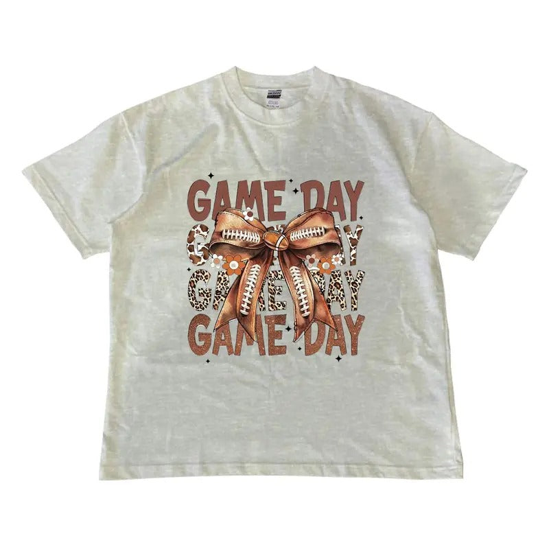 Coquette Football T-shirt, Football Bow T-shirt, Football Mom T-shirt, Game Day T-shirt, MW Unisex Shirt Menswear Top
