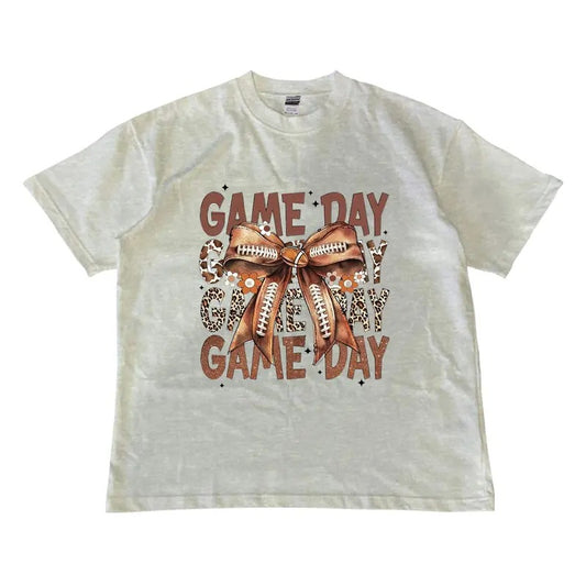 Coquette Football T-shirt, Football Bow T-shirt, Football Mom T-shirt, Game Day T-shirt, MW Unisex Shirt Menswear Top