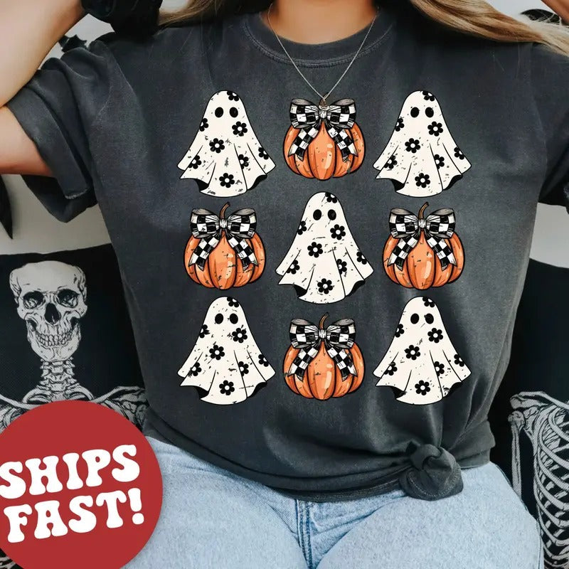Coquette Halloween Sweatshirt, Cute Halloween Pumpkin Shirt, Pink Pumpkin Shirt, Pumpkin Coquette Bow Shirt, Coquette...