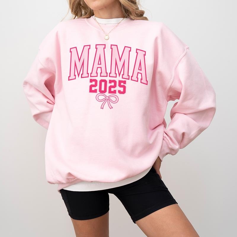 Coquette Mama Sweatshirt For Mothers Day, Gift From Daughter, Bow Mama Fall Sweatshirt, Birthday Gift For Mom, New Mom To Be Baby Reveal