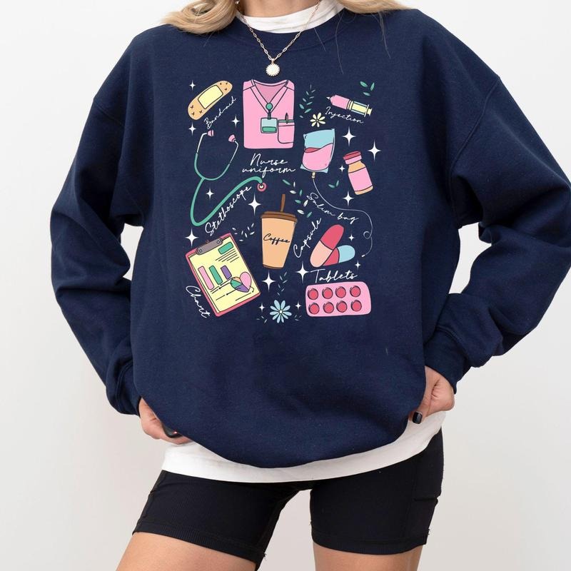 Coquette Nurse Shirt, Nurse Sweatshirt, Nurse Appreciation Shirt, Medical School Tee, Nurse Graduation Gift, New Nurse, Coquette Bow shirt, ER RN Nurse Shirt, CNA shirt