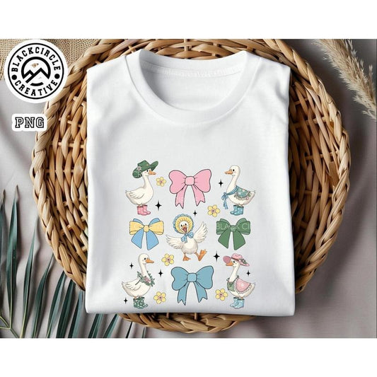 Coquette Silly Goose Shirt, Floral Goose Bow Shirt, Mama Goose Shirt, Preppy Girly Shirt, Goose Lover Shirt, Funny Goose, Mother's Day Shirt,Goose Lover
