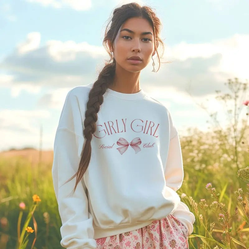 Coquette Sweatshirt, Coquette Shirt, Coquette Clothing, Coquette Clothes, Girlycore, Balletcore, Unisex Sweatshirt, Long...