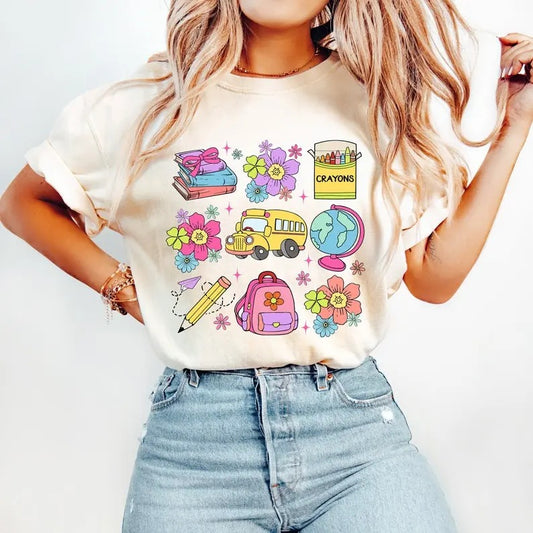 Coquette Teacher t-shirt, Back to School shirt,Teacher Appreciation Gift,School Bus Books shirt,First Day of School shirt,Retro Teacher,Teacher Life, Trending shirt, Gift for him