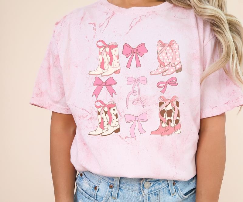Coquette bow and boots Comfort colors Tee shirt Hoodie, Sweatshirt | DripVista.com