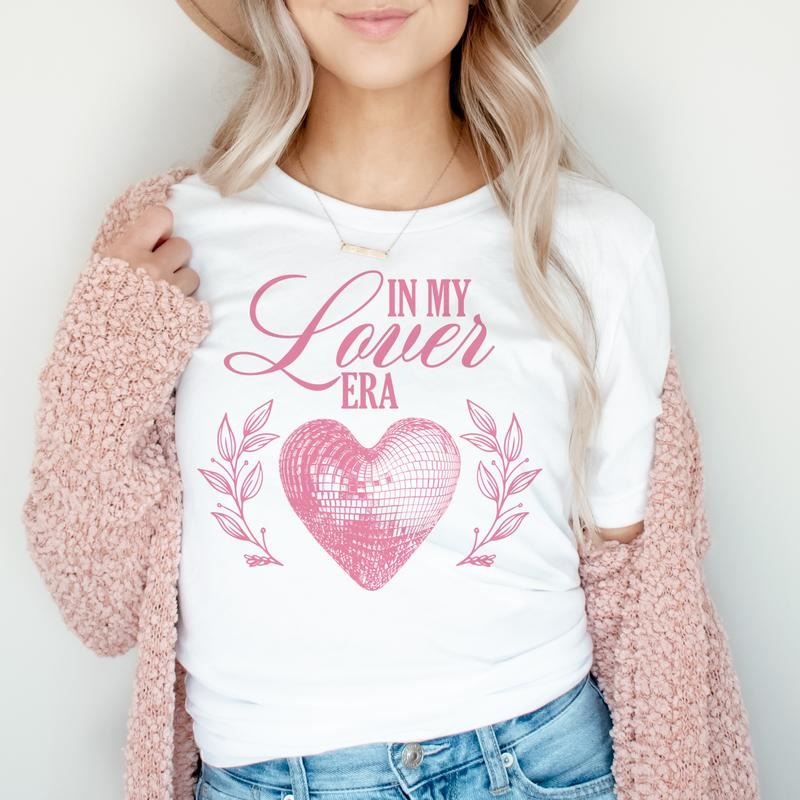 Coquette tee In My Love Era Valentine T-Shirt Valentines Love Era Tshirt Pink Heart Love Valentine Tees Valentine In My...