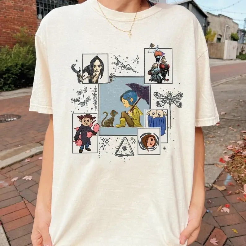 Cor.ralinee movie Shirt, Dreaming of Coraline, famous horror movie t shirt, Halloween Horror Character Shirt, Halloween...