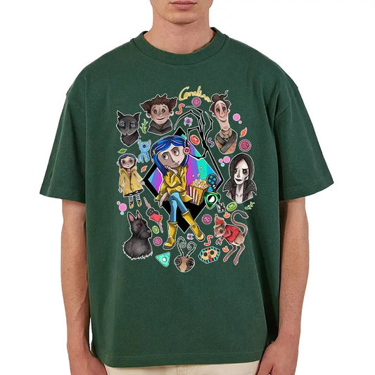 Coraline Art Shirt, Vintage Halloween Coraline Shirt, Spooky movie Tee, Coraline Best For Coraline Movie, Retro Horror Movie