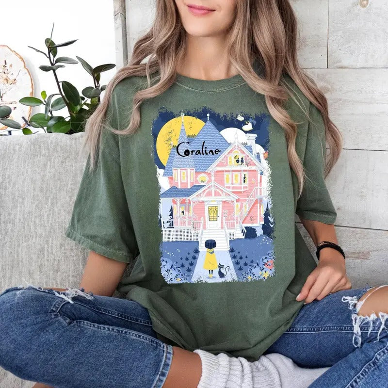 Coraline Art TShirt, other mother Coraline T-Shirt, wybie, other world sweatshirt, Best For Coraline Movie, Coraline Doll...