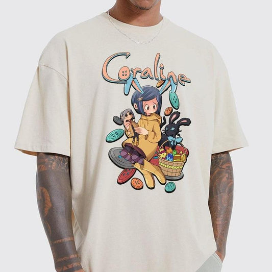 Coraline Bunny Shirt, Coraline Easter Funny Sweatshirt, Brushstroke Bunny Easter Shirt, Bunny Coquette Bow T Shirt