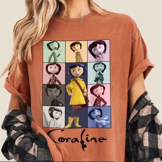 Coraline Fan TShirt, other mother Coraline T-Shirt, wybie, other world sweatshirt, Best For Coraline Movie, Coraline Doll Hoodie, Halloween Cartoon sweatshirt, Movie Vintage Retro Horror, Halloween Gift, Unisex t-shirt