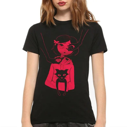 Coraline Fantasy T-Shirt, Funny circus Corr.aa.lineee sweatshirt,  Spooky movie Hoodie, Doll TShirt, Movie Retro Horror Sweatshirt, Halloween Gift Tshirt, Graphic Hoodie