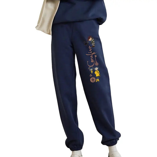 Coraline Movie Sweatpants, Funny Shirt 2024, Coraline Movie Vintage Retro Horror Comfort Colors Sweatpants, Coraline Pants