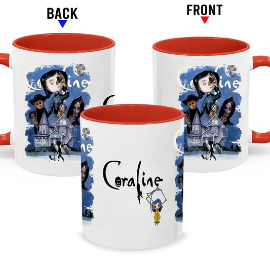 Coraline mug, Coraline gifts, Best friend personal gifts, coffee mug, Coraline cup Ceramic Mug, (11oz, 15oz) gift for mom daughter husband
