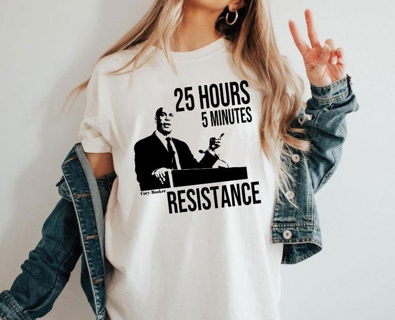 Cory Booker Shirt, 25 Hour 5 Minute For Democracy Shirt, This Is a Moral Moment, Protest Tee, Democracy Shirt, FDT Shirt