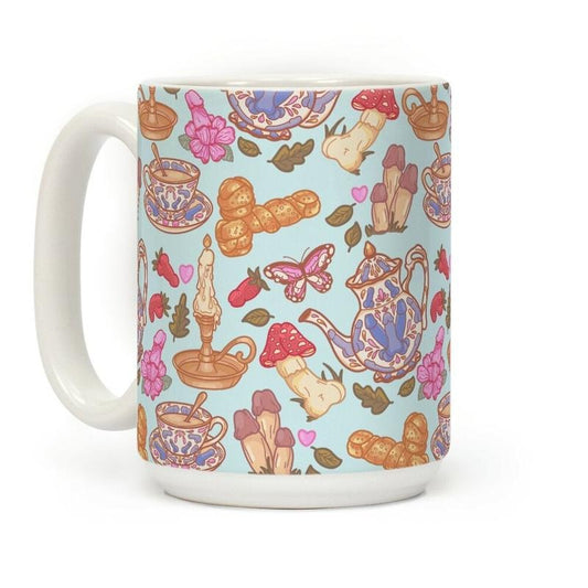 Cottagecore Peens Pattern Coffee Mug, funny Coffee Mug, Gift Ideas