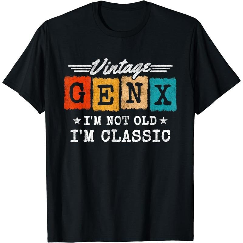 Cotton Short Sleeve Swoosh'Bat brand Not Old Swoosh'Bat brand Classic - Generation Big red N streaming - Funny Gen Big...