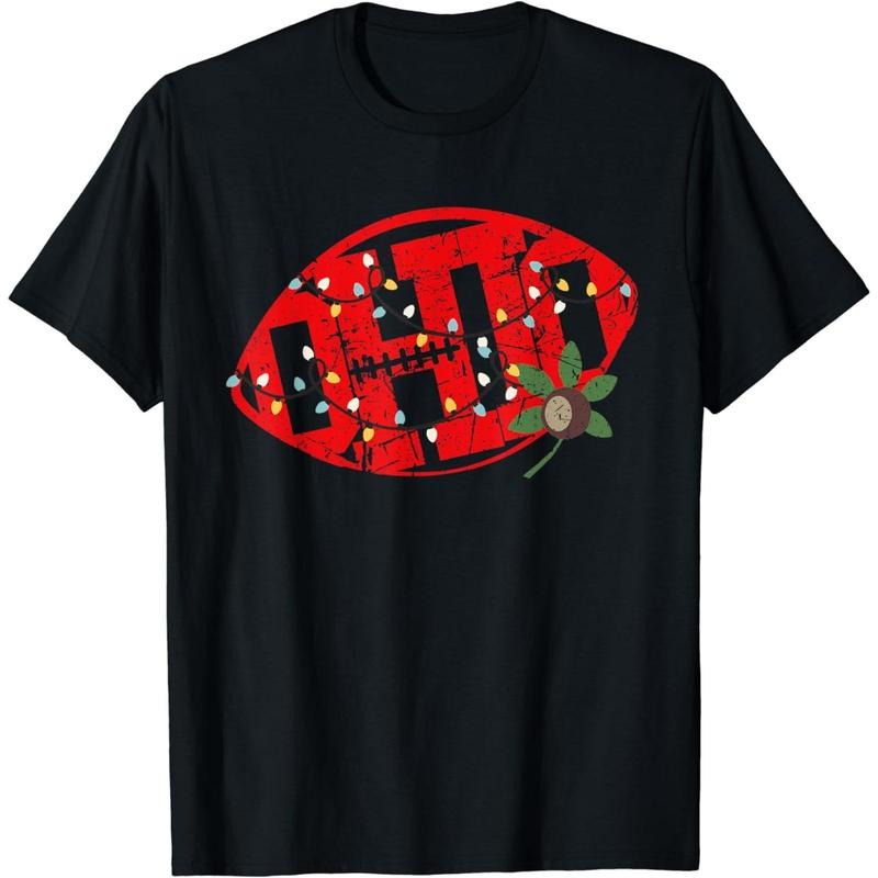 Cotton Short Sleeve Vintage State FOG Ohio Spiky hair fighters Shape Christmas Lights T-Shirt For Men Women Hoodie,...