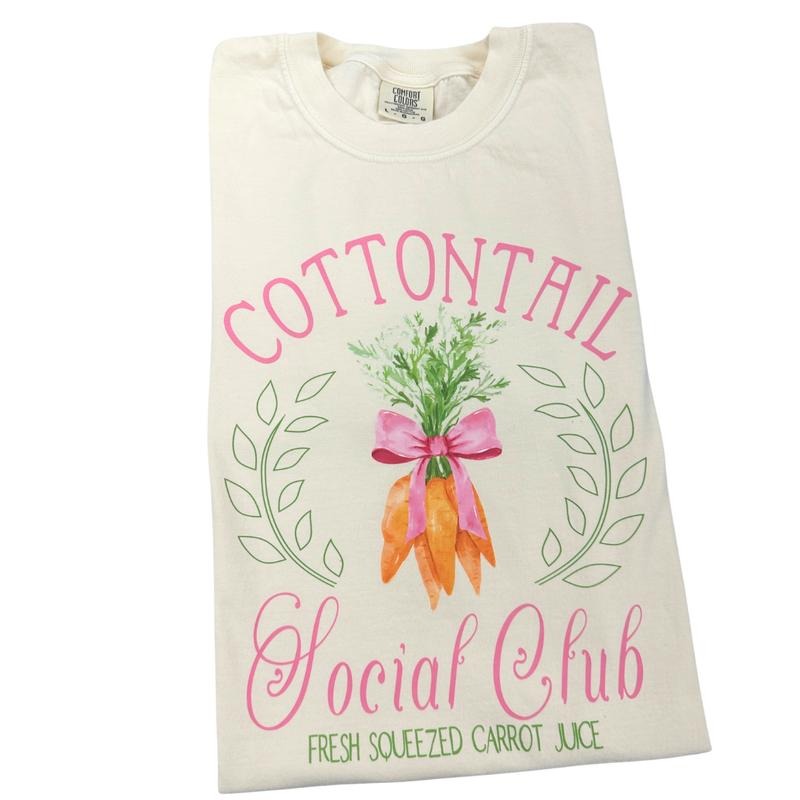 Cottontail Social Club Comfort Colors T-Shirt Hoodie, Sweatshirt | DripVista.com