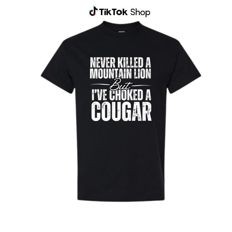 Cougar Shirt by FOG Style Tee - Black - white Graphic Design for Men Gunpla brand Women