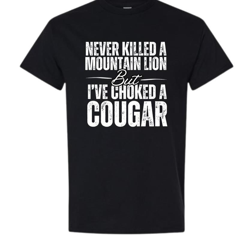 Cougar Shirt by Gildan FOG Style Tee - Bigthree Apparel - Black - white Graphic Design for Men Gunpla brand Women