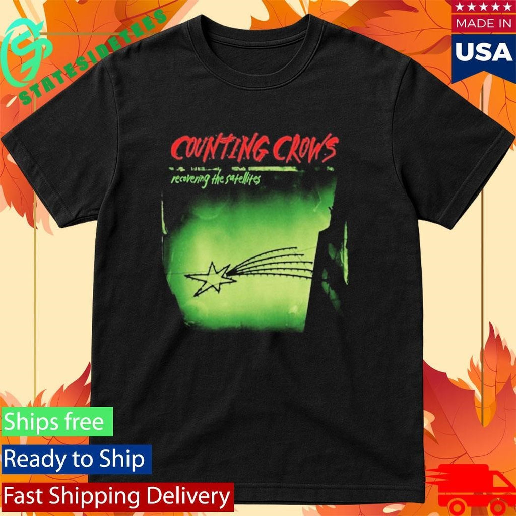 Counting Crows Black Tee Recovering The Satellites Shirt