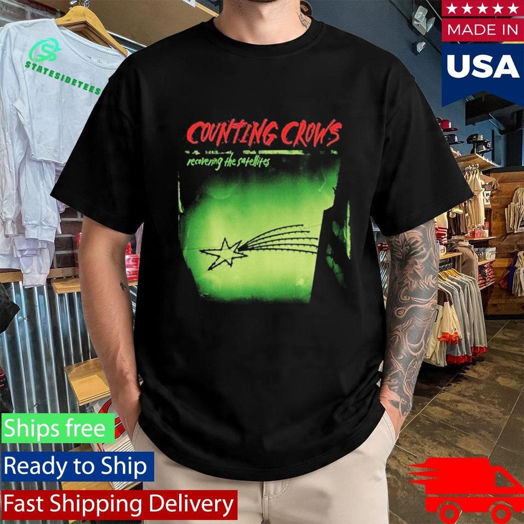 Counting Crows Black Tee Recovering The Satellites Shirt