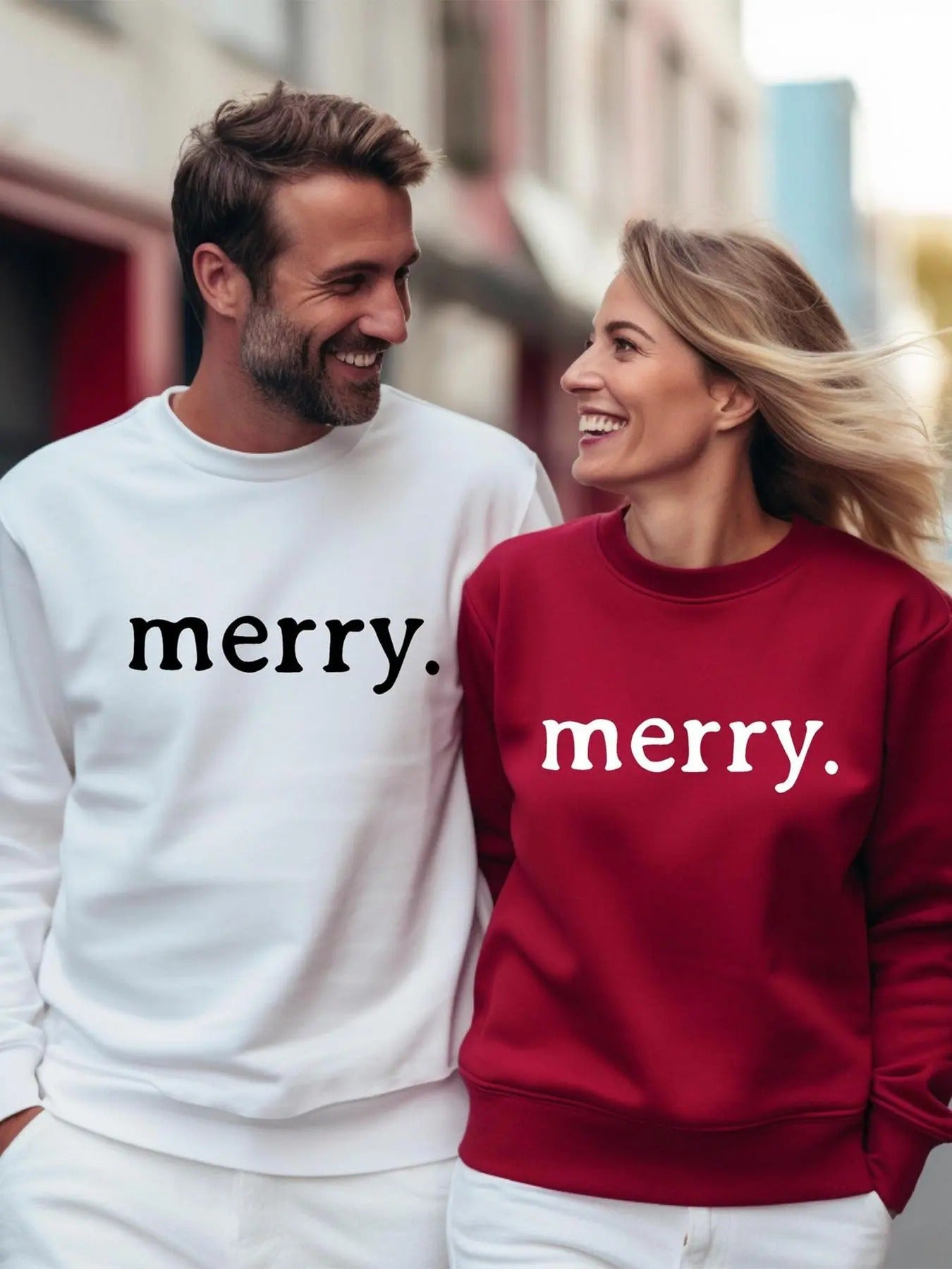 Couple'WB shield Letter Print Round Neck Sweatshirt, Loose Casual Fashion Long Sleeve Pullover for Daily Wear, Couple'WB...