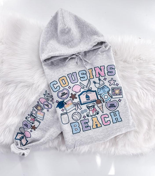 Cousins Beach Graphic Sweatshirt or Hoodie Vintage Wash Team Conrad Team Jeremiah Unisex  Womenswear Crewneck Casual Tshirt Top