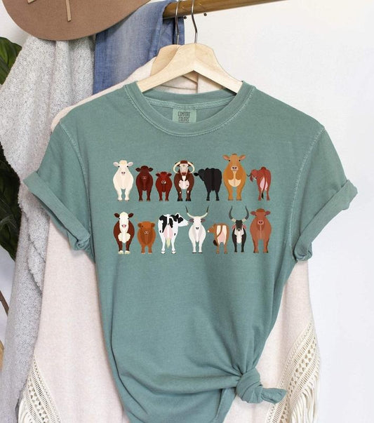 Cow Breeds Farm Animal Lover T-Shirt