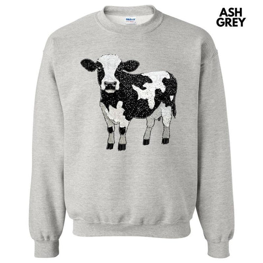 Cow Faux Rhinestone Sweatshirt
