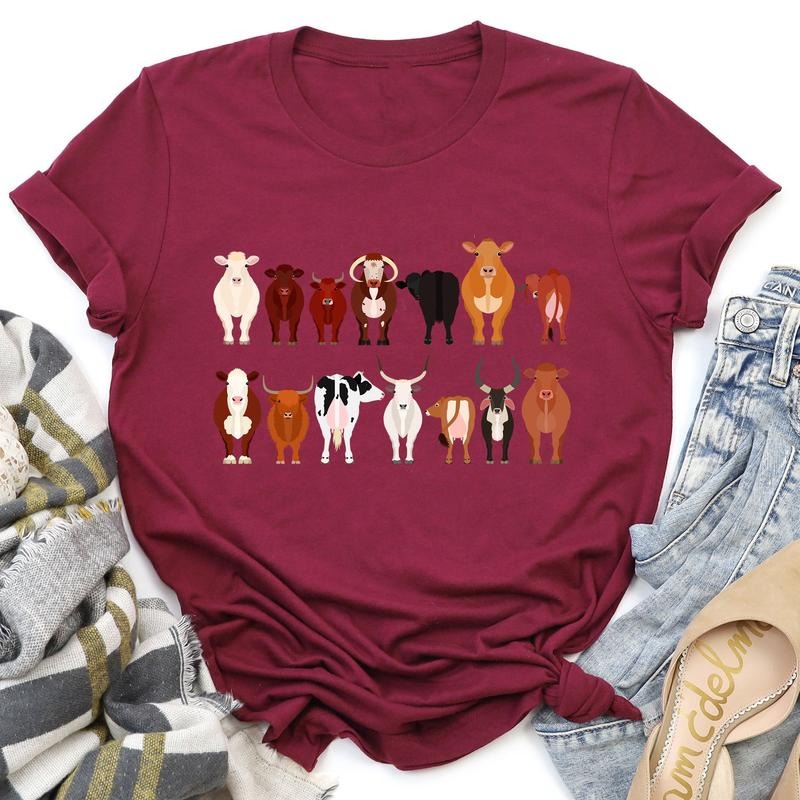 Cow Lovers Super Soft Tees, Farm Animal Shirts, Illustration, Breeds Hoodie, Sweatshirt | DripVista.com