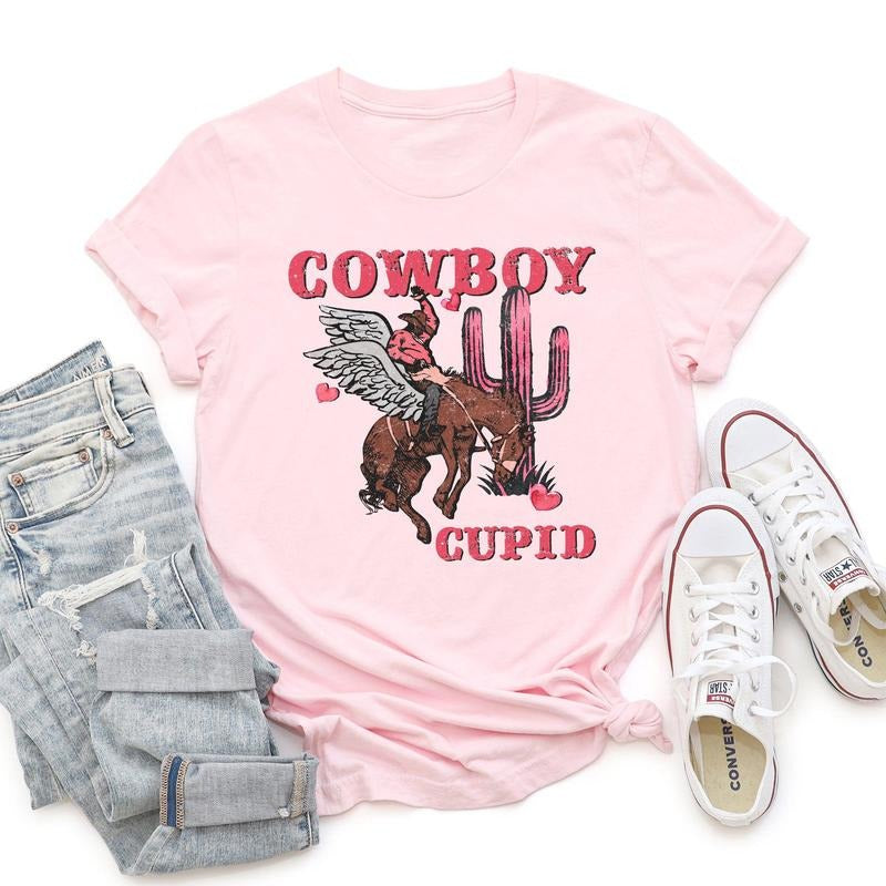 Cowboy Cupid, Horse, Western, Country, Super Soft Tshirt, Valentine's Day Hoodie, Sweatshirt | DripVista.com