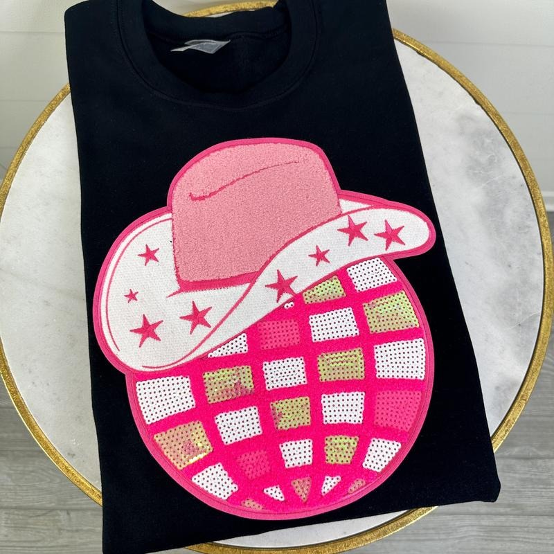 Cowboy Disco Sequin Patch Sweatshirt