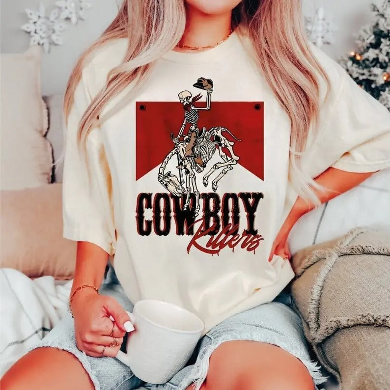 Cowboy Killer Shirt, Country Shirt, Western Tshirt, Southern Shirt, Country Girl Tee, Vintage Tee, Boho Shirt, Retro...