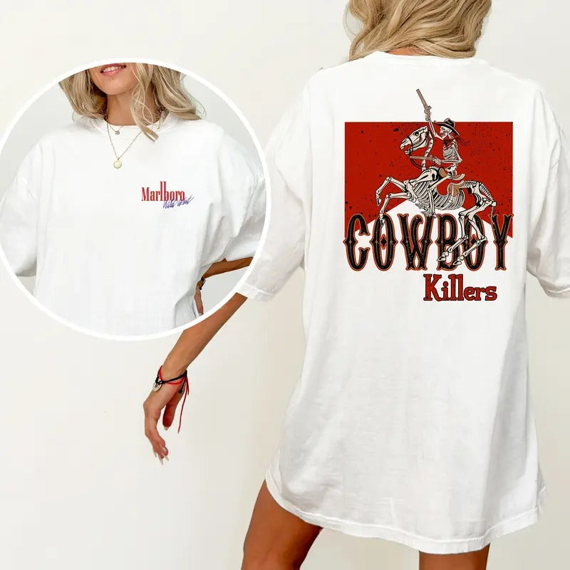 Cowboy Killers Rodeo 90s T-Shirt, Vintage Graphic Western Shirt, Retro Cowboy Tee, Relaxed Adult Unisex Shirt, Menswear...