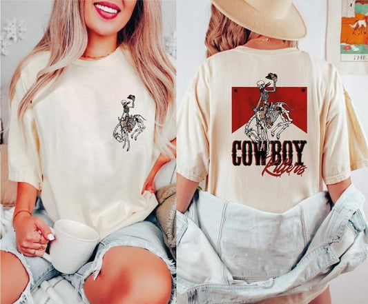 Cowboy Killers Tshirt, Western Cowboy Shirt, Cowboy Skeleton Tee, Western Skeleton Tee, Western Rodeo Shirt, Gift For Women  T-shirt, sweater and Hoodie 2 sides