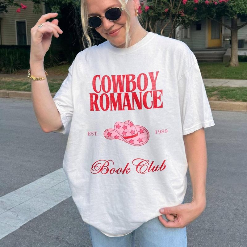 Cowboy Romance Shirt Book Lover Shirt, Cowboy Hat Book Lover Gift, Booktok Reading, Bookish Gifts, Bookworm Reader,...