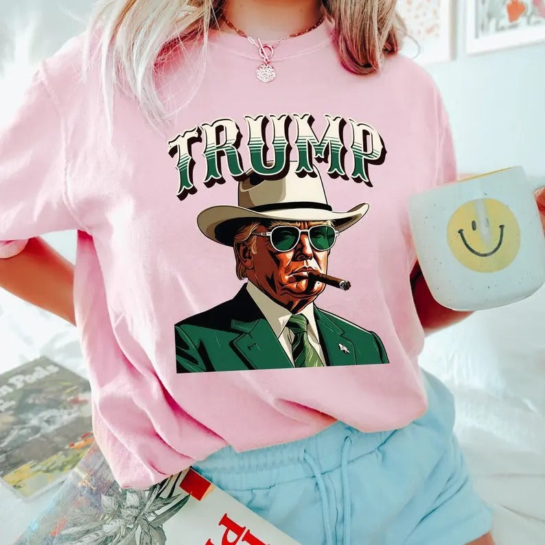 Cowboy Western Shirt, Viral Election 2024 T-Shirt, Trum Cowboy T-Shirt, Unisex T-Shirt, For Men, For Women Hoodie, Sweatshirt