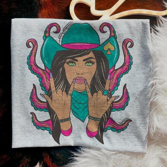 Cowgirl Kraken shirt, vintage crewneck sweatshirts, western outfit women, cowgirl outfits, western clothing stuff tops, country concert outfits, western style clothes