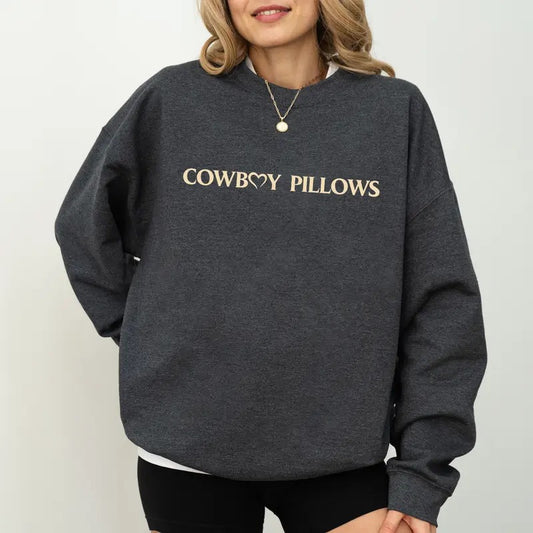 Cowgirl Sweatshirt, Funny Pillows For Cowboy Crewneck, Cowboy's Girlfriend Long Sleeved Pullover, Wifey Western Style Sweater