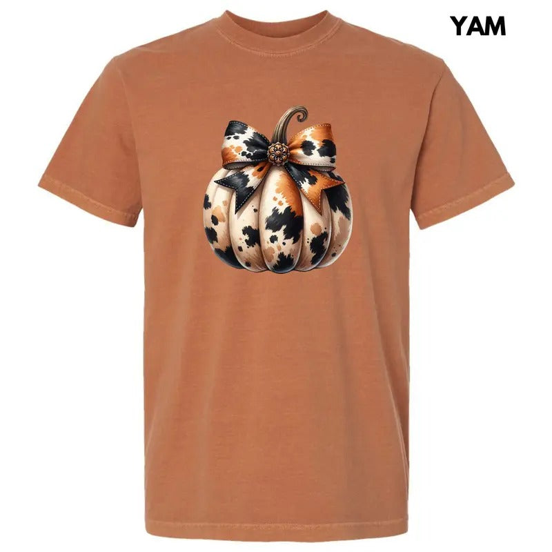Cowhide Pumpkin Comfort Colors T-Shirt 'NLB' Hoodie, Sweatshirt | DripVista.com