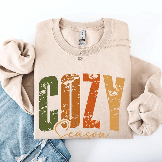 Cozy Season, Fall Vibes, Retro Varsity, Autumn, Pumpkin Sweatshirt
