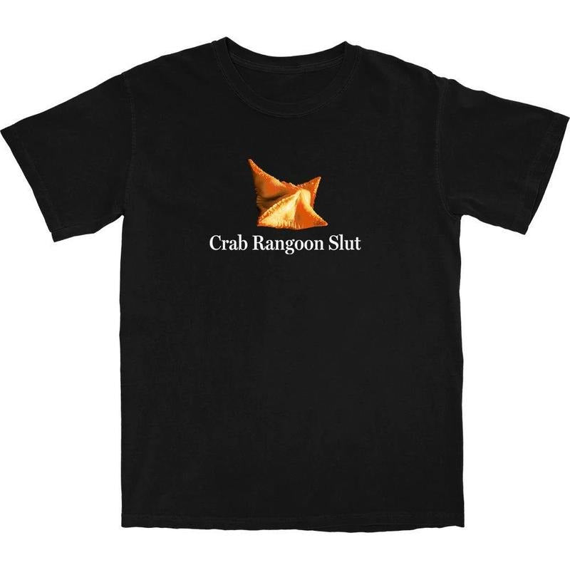 Crab Rangoon Slut Cotton Funny Casual Shortsleeve T-Shirt Menswear Top Hoodie, Sweatshirt | DripVista.com