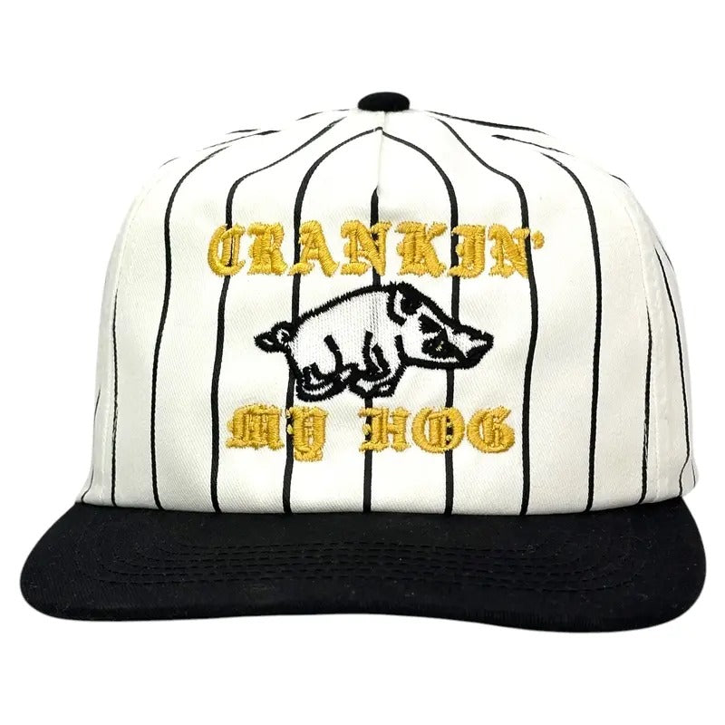 Crankin My Hog Pinstripe Hat Custom Embroidered T-Shirts, Hoodie, Sweatshirt | DripVista.com